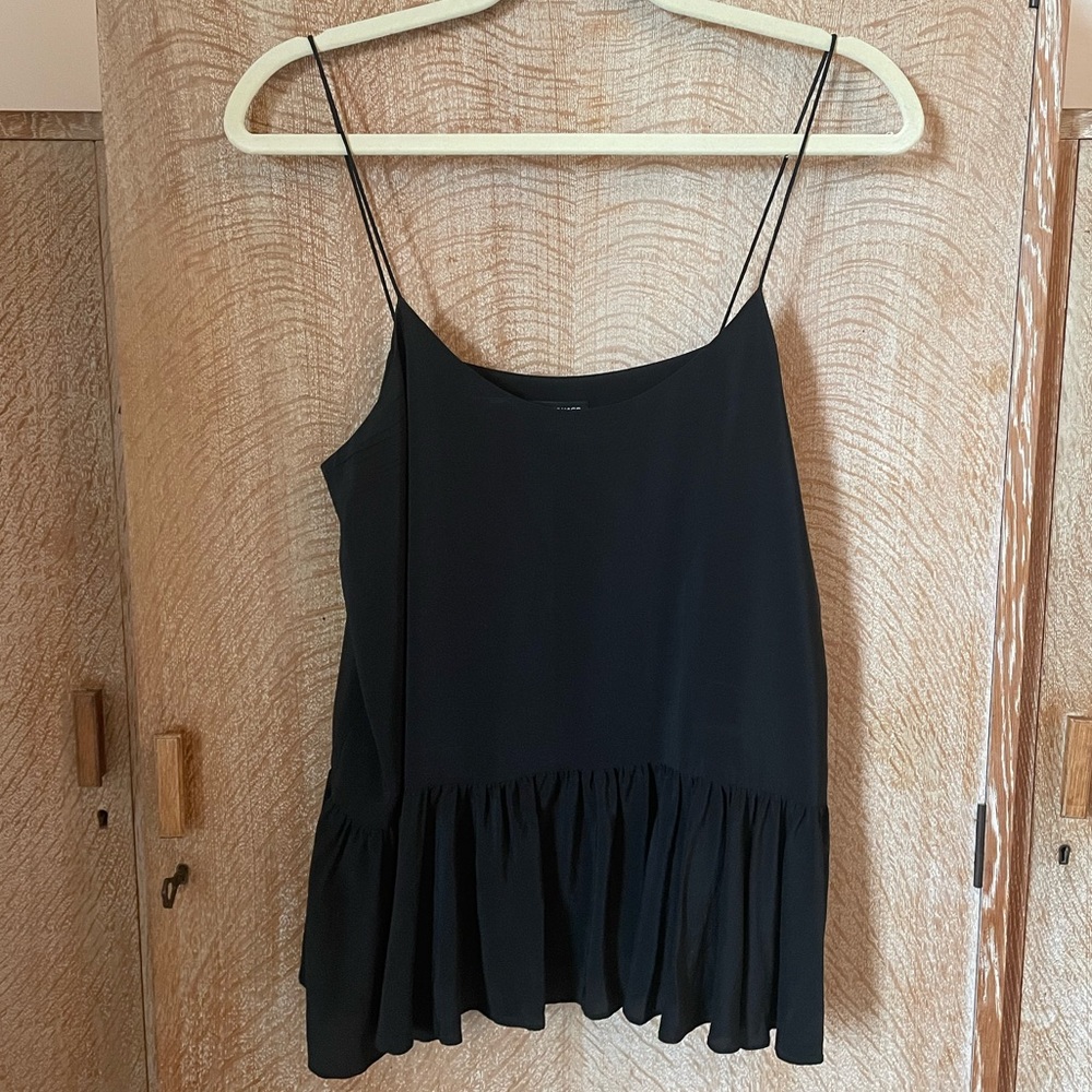 Black silk spaghetti strap Club Monaco tank